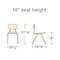 Virco 3000 Series 16" Classroom Chair, 3rd - 4th Grade with Nylon Glides - Wine Seat 3016 - alternate 2